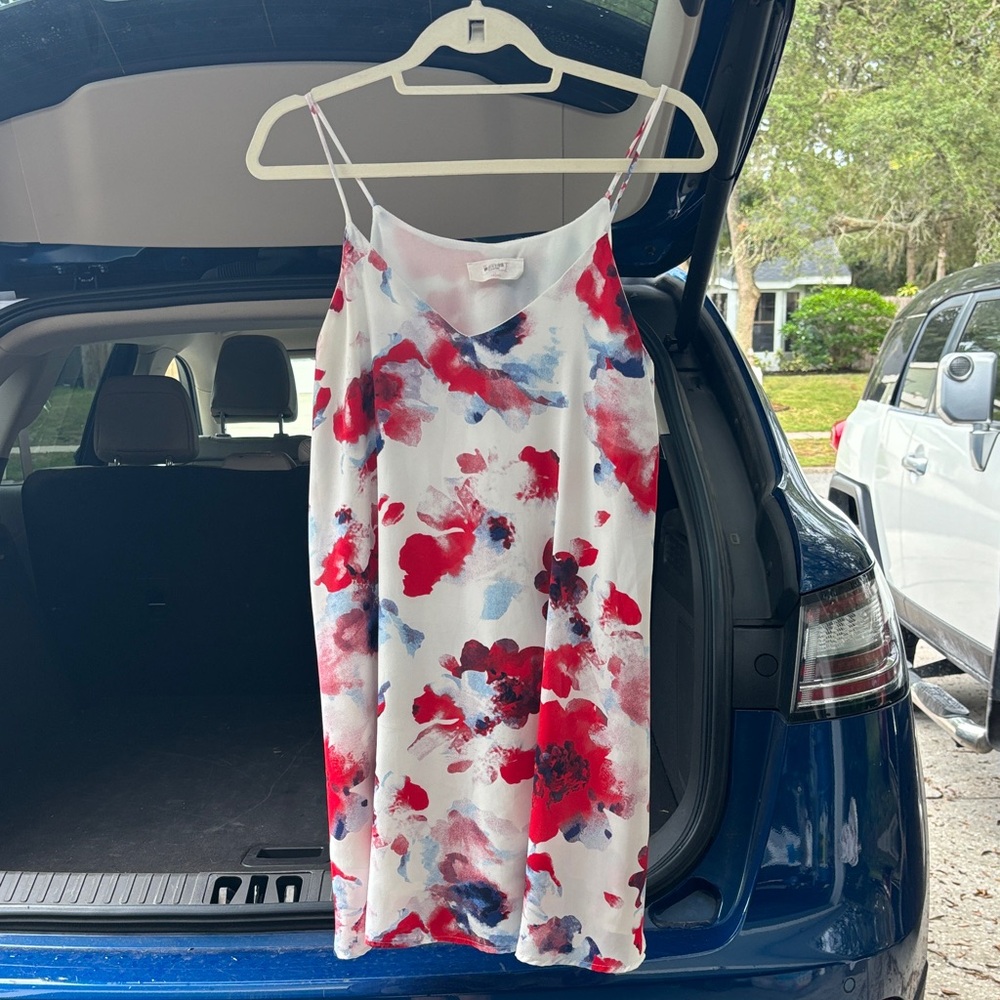 Peach Love California Red and Blue Floral Camisole
